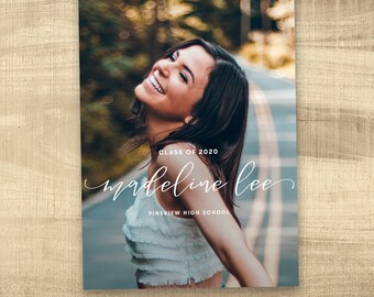 Graduation Announcement, Graduation Invitation, Modern Graduation Invitation, party, Printable Graduation Invitation: PRINTABLE Digital card