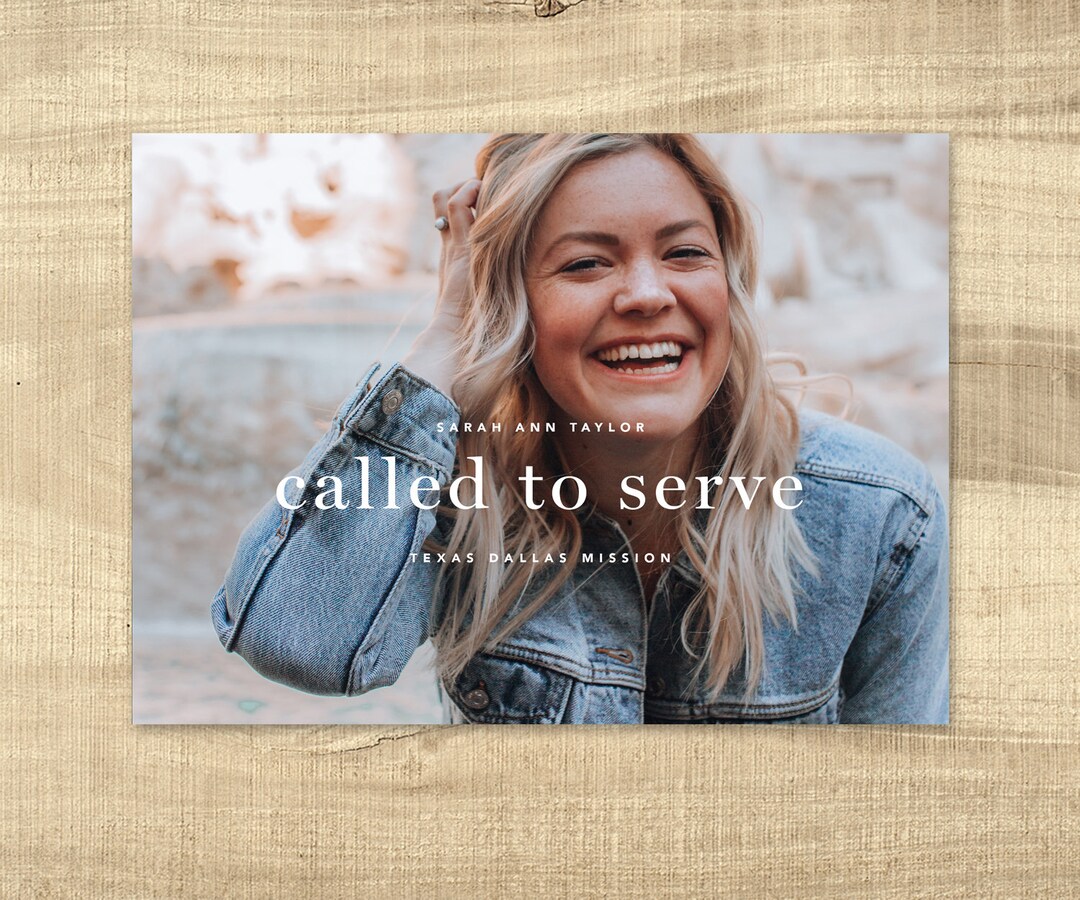 LDS Missionary Farewell Invitation, Missionary Invite, Photo Card, Missionary Anouncement