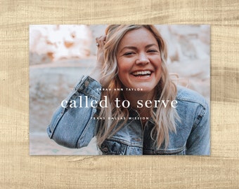 LDS Missionary Farewell invitation, Missionary invite, Photo card, Missionary anouncement, Sister missionary, card: PRINTABLE digital card