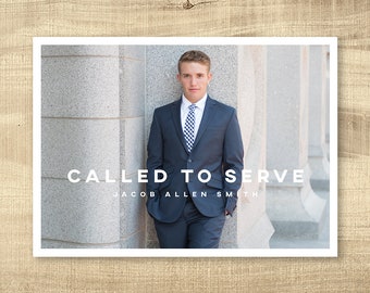 Missionary Announcement | LDS Mission farewell invitation | Downloadable Mission announcement | Editable Missionary card | INSTANT DOWNLOAD