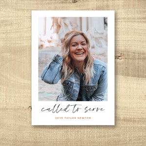 LDS Missionary Farewell invitation, Missionary invite, Photo card, Missionary anouncement, Sister missionary, card: PRINTABLE digital card