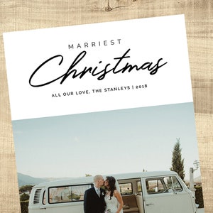 Photo Christmas Card,  Newlywed Christmas, Marry Christmas photo card, Digital Christmas card, photo card, printable