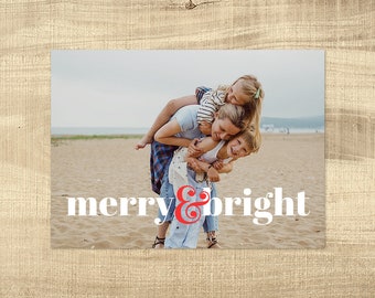 Photo Christmas Card | Photo Holiday Card Template | Greeting Card | Custom Christmas Card | Modern Digital Christmas | INSTANT DOWNLOAD