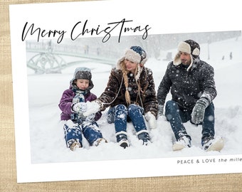 Photo Christmas Card | Photo Holiday Card Template | Greeting Card | Custom Christmas Card | Modern Digital Christmas | INSTANT DOWNLOAD