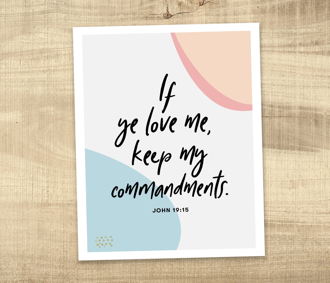 2019 LDS Youth Theme Keep my Commandments Printable files | Etsy