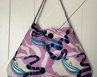 Colorful snake handbag