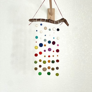 Big Bend Collection felted wool embroidered wood wall hanging mobile nursery