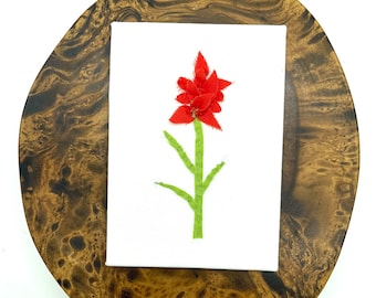 Indian Paintbrush fiber art embroidery