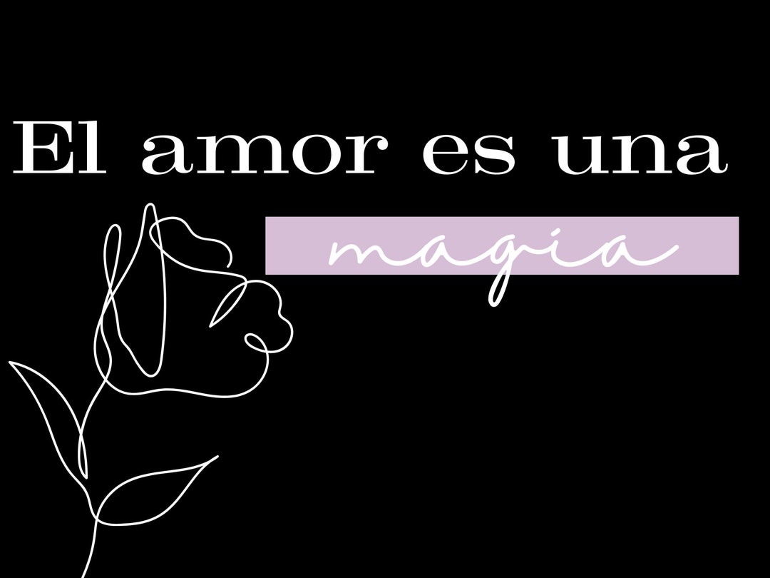 El Amor Es Una Magia Black Wall Art Decor Digital Print - Etsy