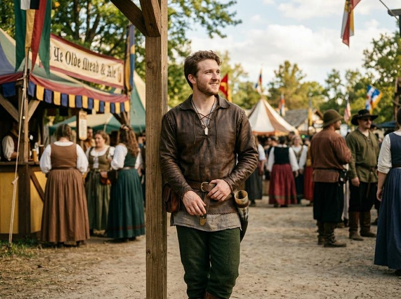 Handmade Mens Leather Medieval Tunic Brown Renaissance Shirt LARP ...