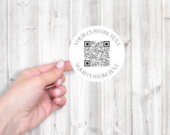 Custom QR Code Stickers/ Labels, QR Code Scan Stickers, Website, Social Media Profiles