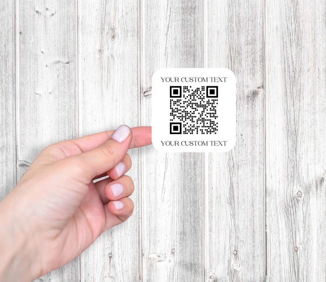 Custom QR Code Stickers/ Labels, QR Code Scan Stickers, Website, Social ...