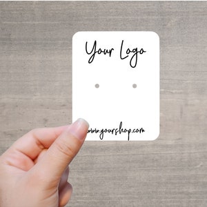 Custom Designed-Your Logo, Wording & Design Earring Display Cards, Various Sizes and Styles