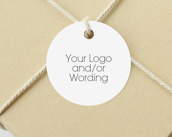 Round or Square Hang Tags-Your Logo and/or Wording, Various Sizes, One Sided or Double Sided