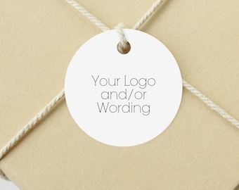 Round or Square Hang Tags-Your Logo and/or Wording, Various Sizes, One Sided or Double Sided