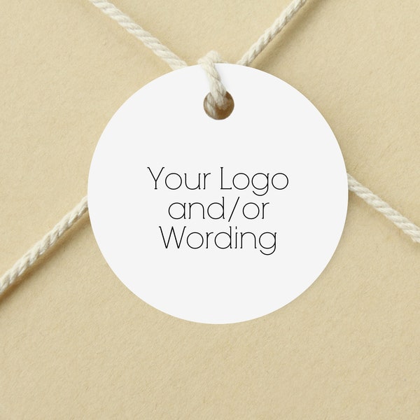 Round or Square Hang Tags-Your Logo and/or Wording, Various Sizes, One Sided or Double Sided