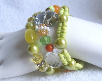 Summer Citrus 3 pc. Stretch Bracelets