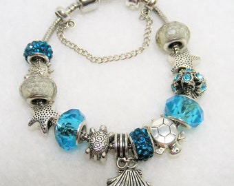 Turtle Starfish European Style Bracelet