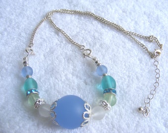 Seaglass Necklace with 2 Convertible Focal Pieces