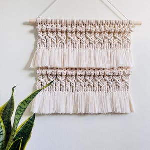 Textured Serenity Wall Hanging-Handcrafted Macramé Wall Hanging | Textured Fiber Art Decor