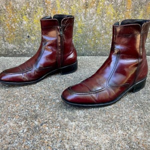 Men's 1970s Zipper Boots - Etsy
