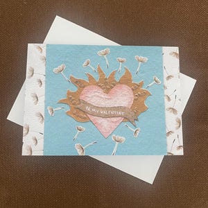 Be My Valentine pink heart greeting card