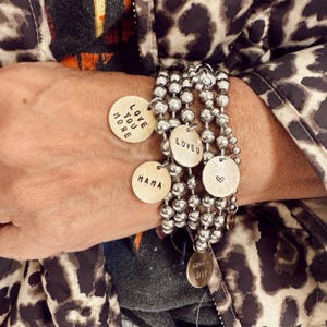 Custom - Our Coin Tag Bracelets - Stainless Steel & Brass - Hand Stamped and Personalized