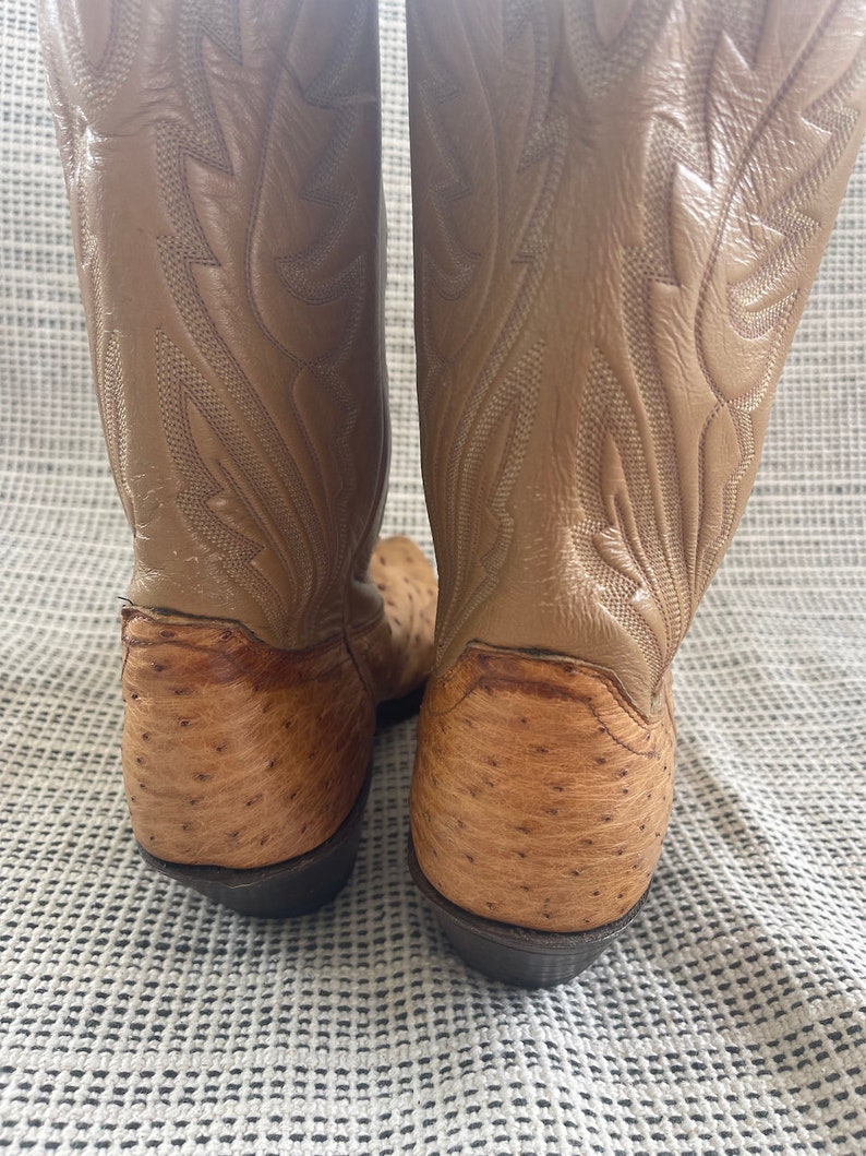 80's Vintage Justin Leather / Ostrich 