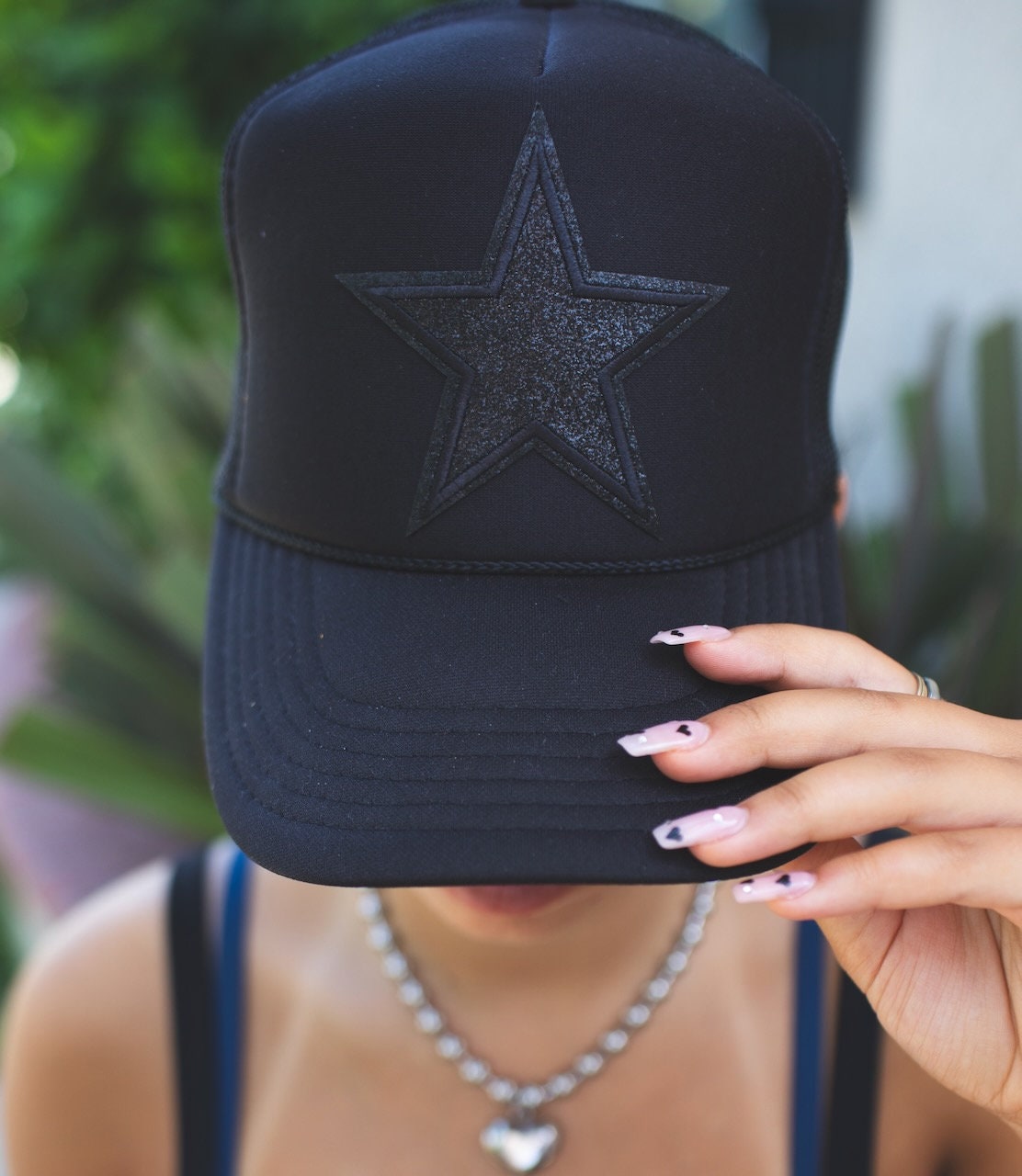 Sparkle Black Star - Black on Black - Trucker Hat - Etsy