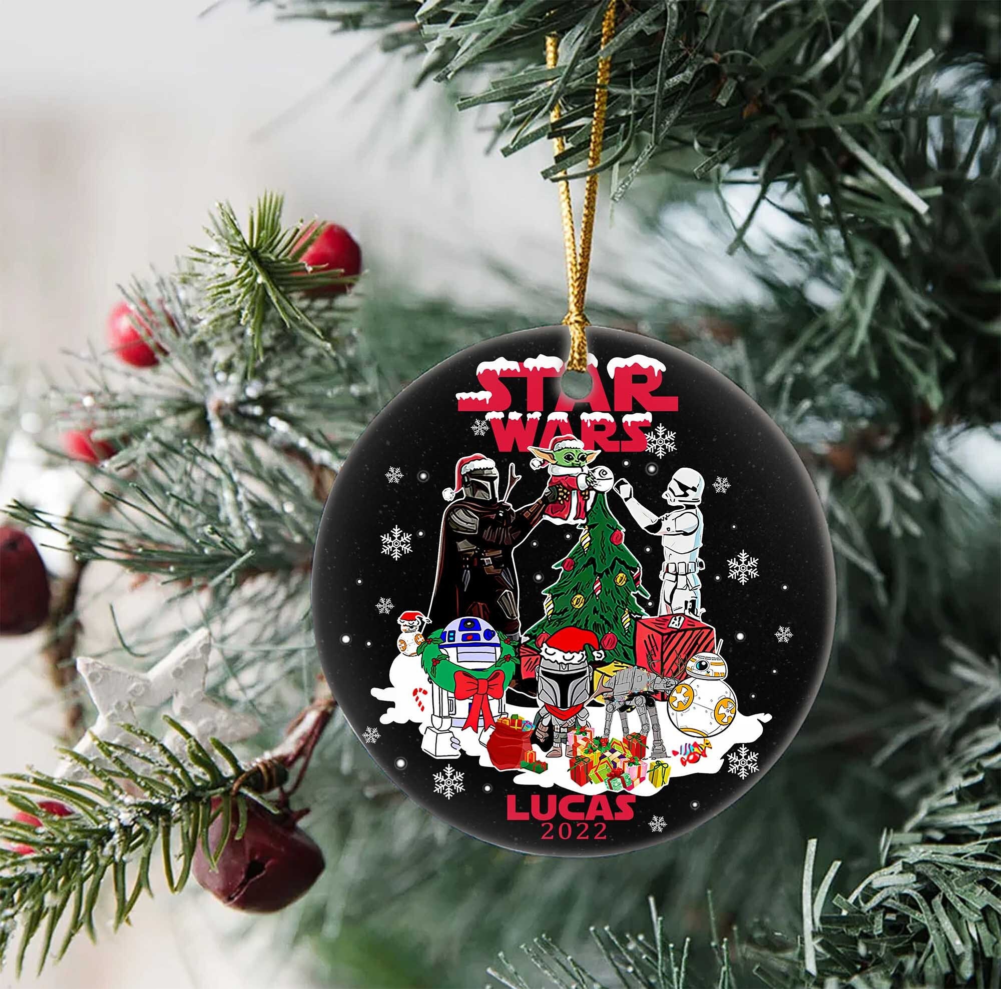 Personalized Christmas Ornament, Star Wars Christmas Ornament, Ceramic Ornament