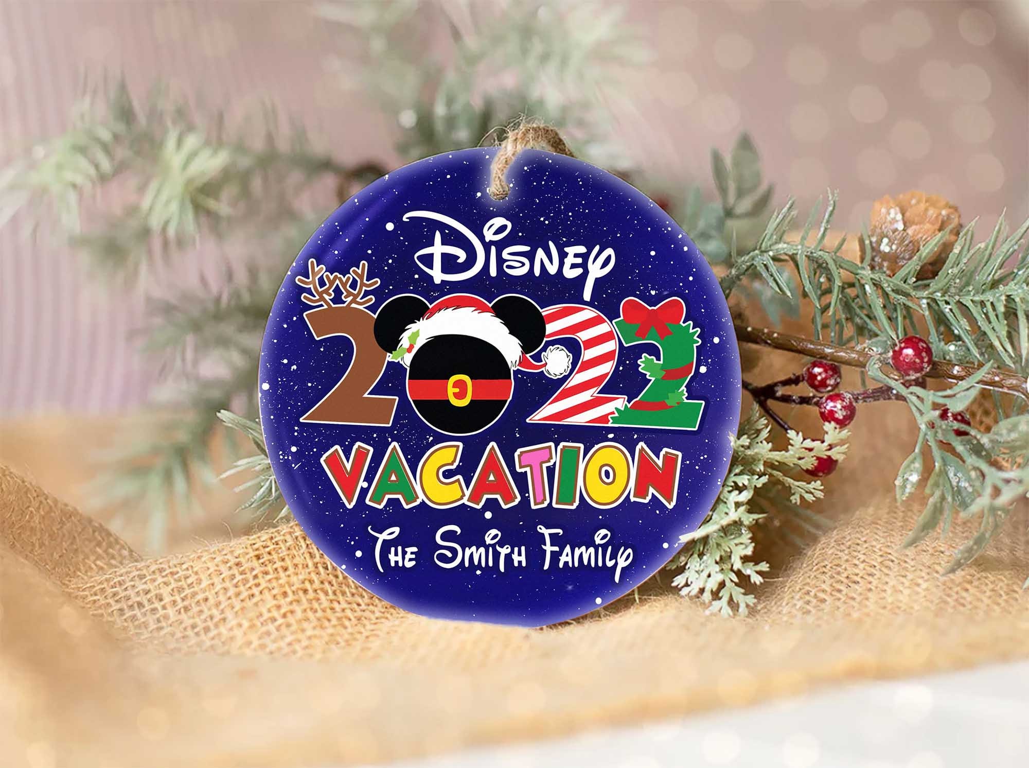 Disney Family vacations 2022 Ornament, Disney World Christmas Ornament, Disney Christmas
