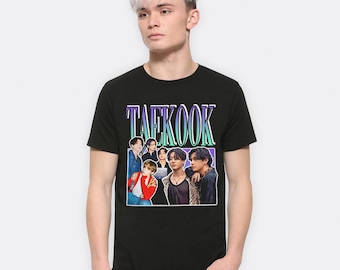 Camiseta Taekook K-POP, tallas para hombre y mujer (17773)