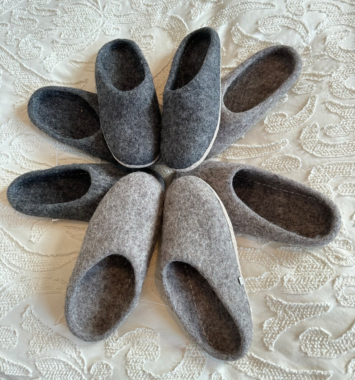 Felt Slipper |handmade Felt Slipper | Natural Wool Felt Slippers | Fair ...