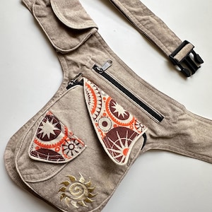 100% Cotton Waist Bag |  Money Belt | Cotton Fanny Pack | passport bag | Hip Bag | Bum Bag | Boho Bag  | Waist Pack | Fair Trade Fanny Pack