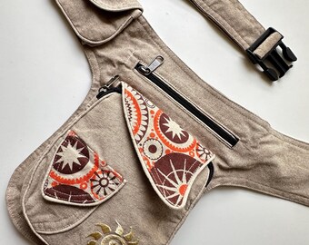 Himalayan Cotton Fanny Pack: Fair Trade Boho Waist Bag