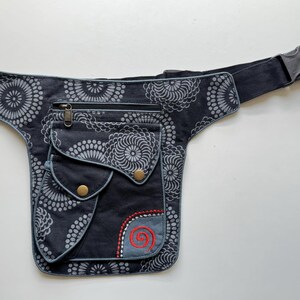 100% Cotton Waist Bag |  Money Belt | Cotton Fanny Pack | passport bag | Hip Bag | Bum Bag | Boho Bag  | Waist Pack | Fair Trade Fanny Pack