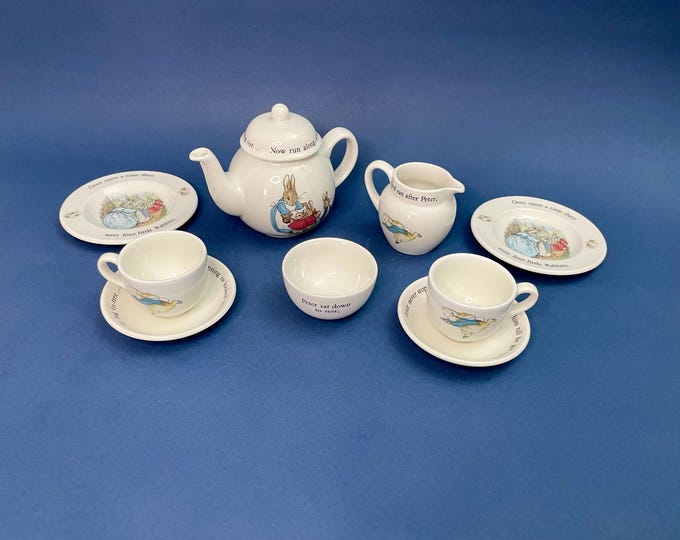 Peter Rabbit China Collection Wedgwood Vintage 1980s Beatrix Potter Peter Rabbit China Tea Set – 9 ...