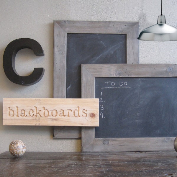 chalkboard with driftwood gray frame . . . handmade blackboard