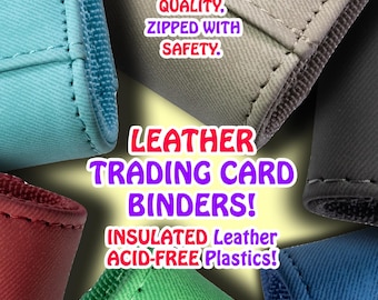 Leather Trading Card Binder | 360 CARDS | ACID-FREE