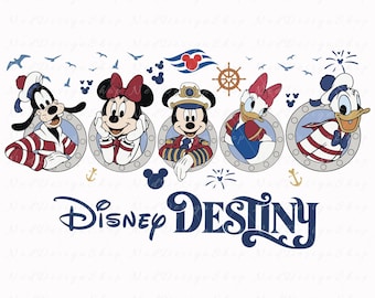 Mouse and Friends Destiny Cruise Svg, Cruise Vacation Png, Cruise Family Png,  Family Vacation Png, Family Trip 2026 Png