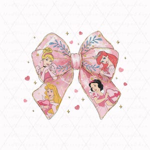 Princess Bow Png, Princess Cute Ribbons And Bows Png, Princess Png, Princess Coquette Tee, Gift for Child, Digital File