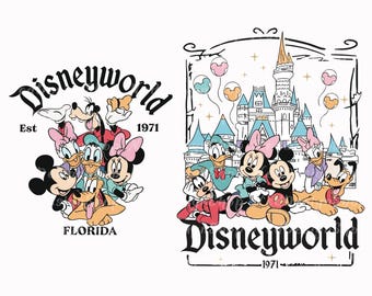 Mickey and Friends Png, Disneyworld Est. 1971 Png, Disneyworld Shirt, Retro mouse and Friends Svg, Family Trip Png, Family Vacation Svg Png