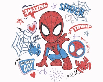 The Amazing Spider-Man PNG, Vintage Comic Book Cover, Retro Hero Sublimation, Marvel Fans Gift Tee Design, Retro Amazing Spidrman Png