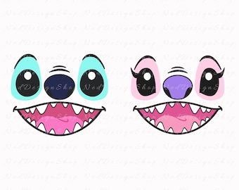 Bundle Stitch and Angel Face Svg, Stitch and Angel Face Design, Stitch Png, Angel Png Stitch Sublimination, Magical Castle, Valentine Couple