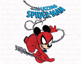 Retro Spider Mouse Png, Retro Spider Mouse Png, Family Trip Png, Vacay Mode Png, Family Shirt Trip Svg, Funny Mickey Png, SVG PNG