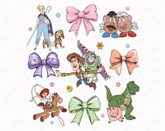 Fiocchi Coquette Acquerello PNG, Vacanza in famiglia PNG, Viaggio in famiglia coordinato PNG, Modalità vacanza PNG, Fiocco Coquette Toy Story PNG, Download digitale