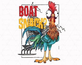 Snack Barca Hei Hei Png, Snack Magliette Png, Sono Qui Per Gli Snack Png, Disney Moana Maglietta Png, Moana Pollo Png, Hei Hei Png