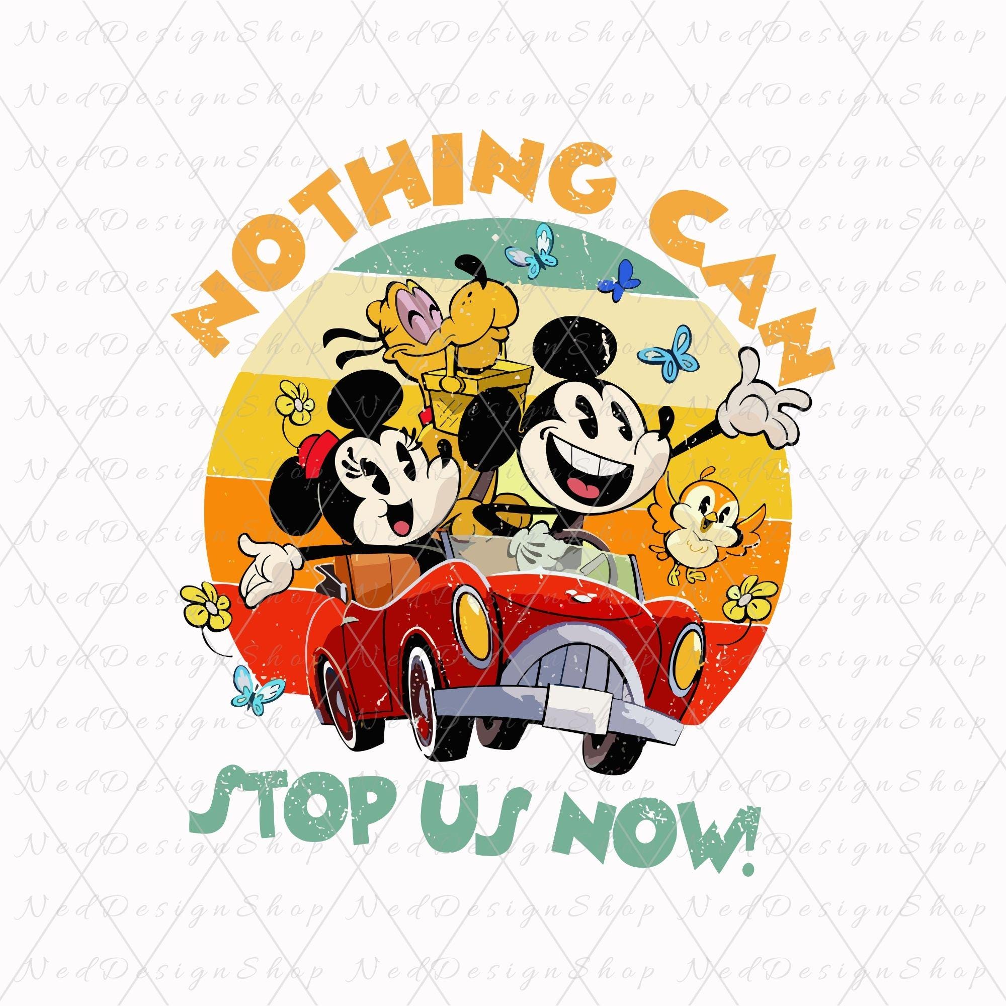 Mickey & Minnie's Runaway Railway Nothing Can Stop Us Now, Magic Kingdom Png, Mickey Friends Svg, Retro Cartoon Png, Family Vacation Svg Png