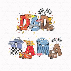 バンドル パパ ママ 家族旅行 2025 PNG、ライトニング マックィーン PNG、マジカル キングダム PNG、バケーション モード PNG、PNG カー 昇華デザイン、デジタル ファイル