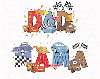 Bundle Dad Mama Family Trip 2026 Png, Lightning McQueen Png, Magical Kingdom Png, Vacay Mode Png, Png Cars Sublimation Design, Digital File